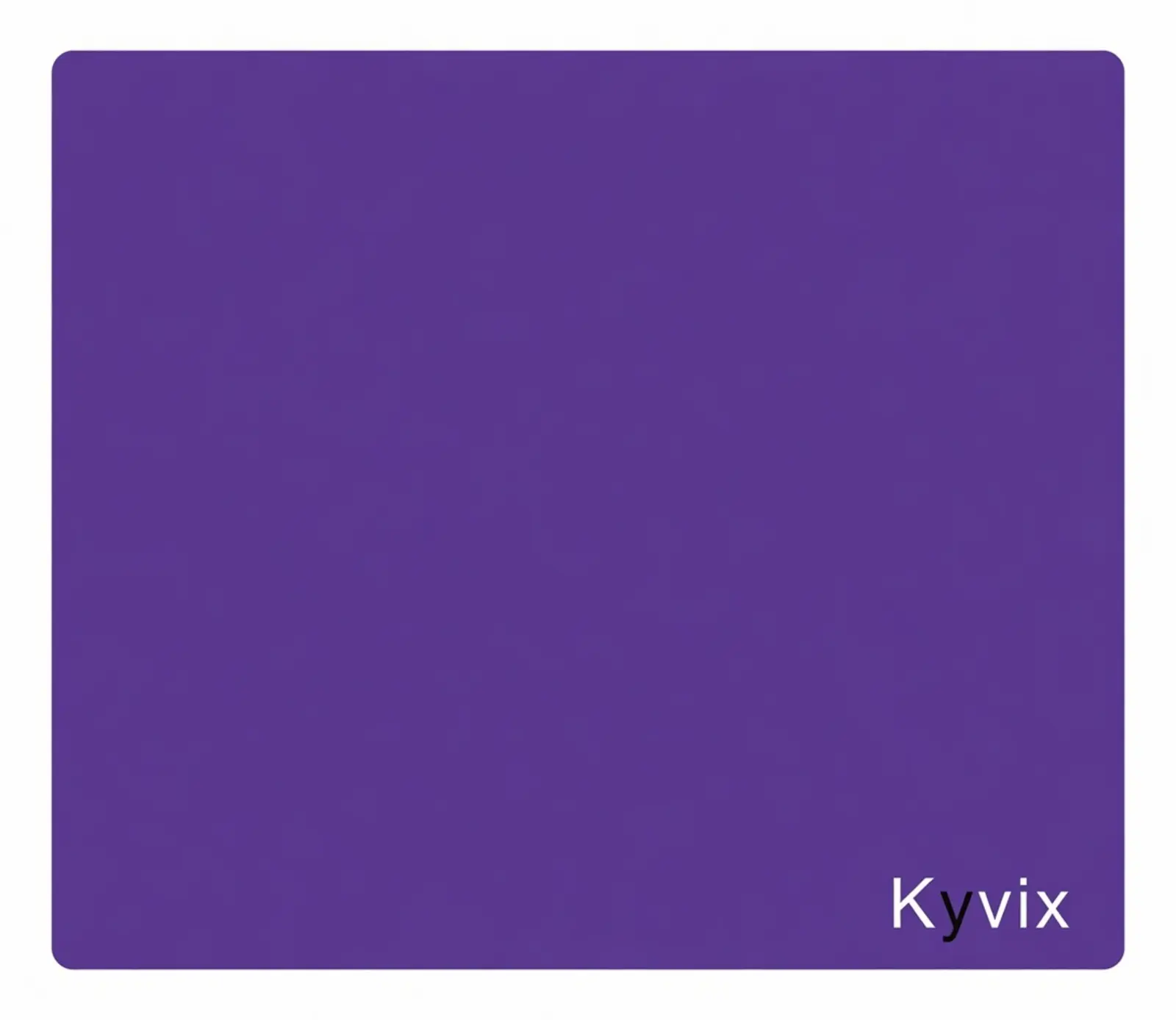 Tapis Kyvix Violet en verre trempé, logo Kyvix en bas à droite
